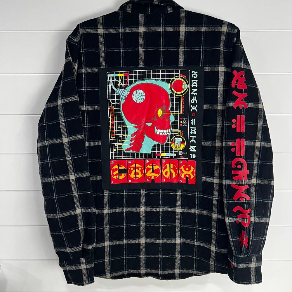 Logic COADM Tour 2019 Plaid Shirt Sz Medium Bobby Boy Wool Blend Flannel Jacket - Picture 2 of 10